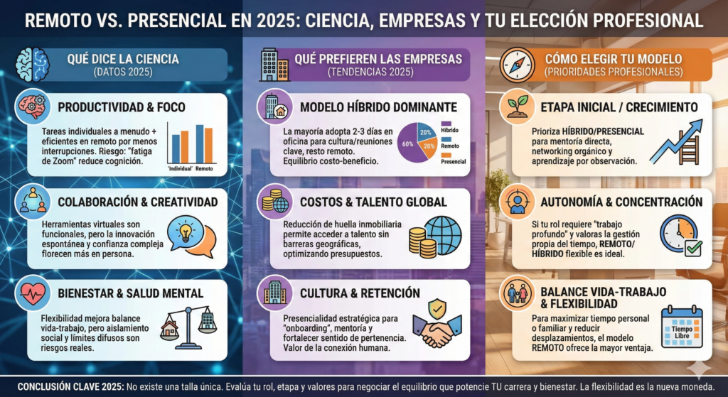 trabajo remoto versus trabajo presencial