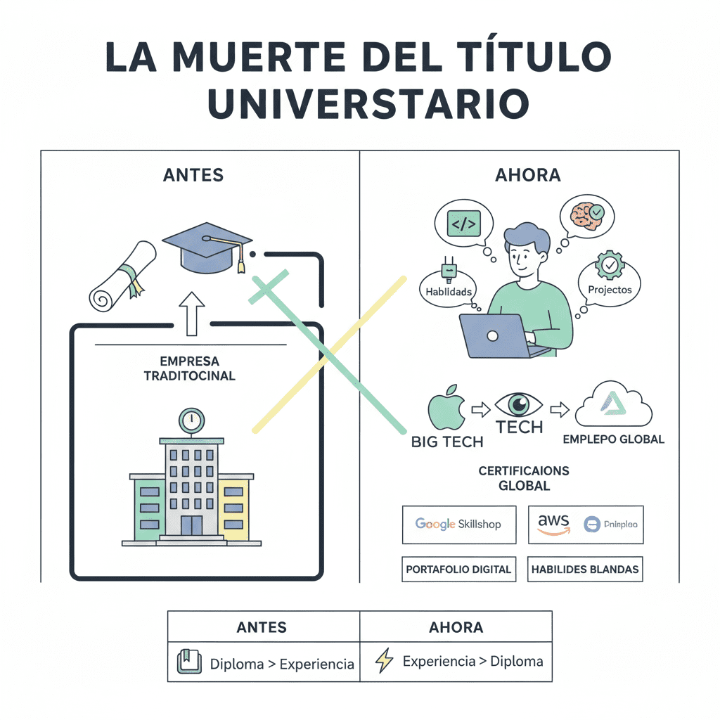 la muerte del titulo universitario