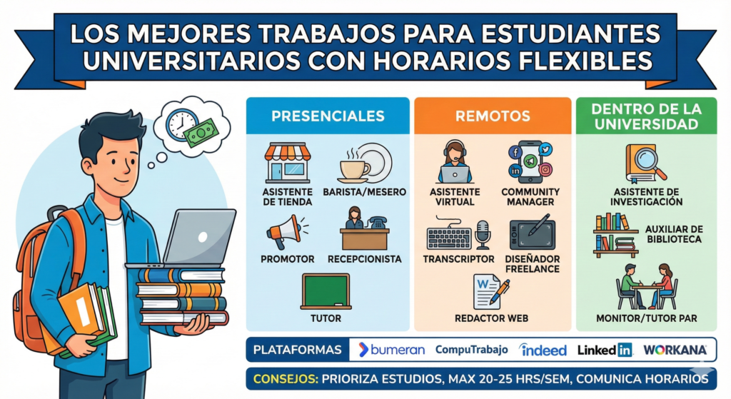 trabajos flexibles para universitarios