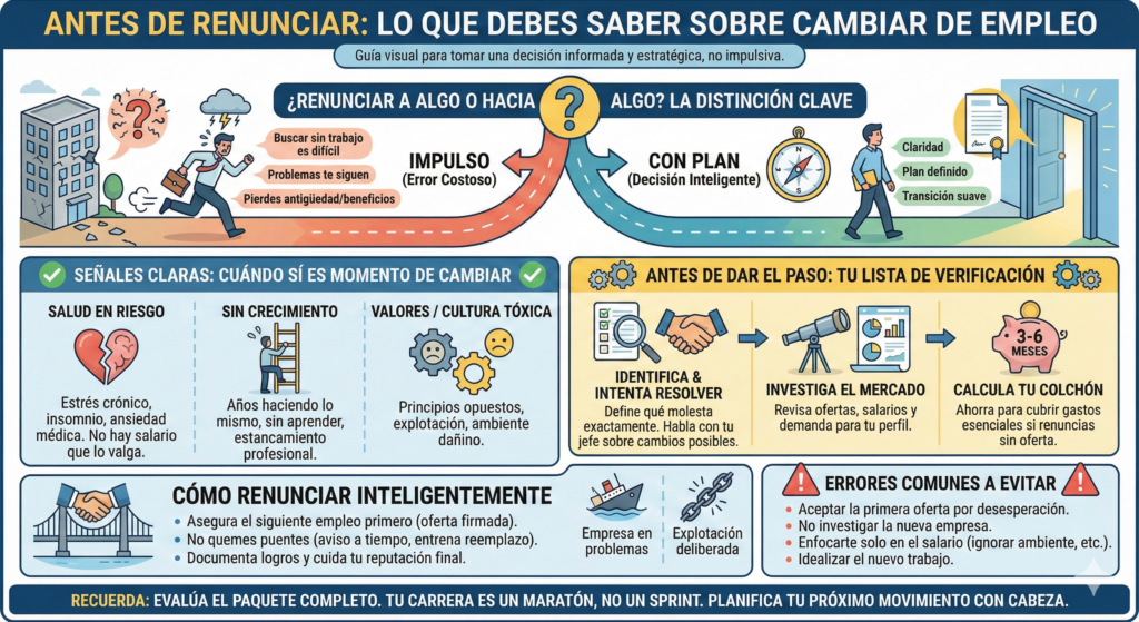 consejos antes de renunciar a tu empleo o trabajo