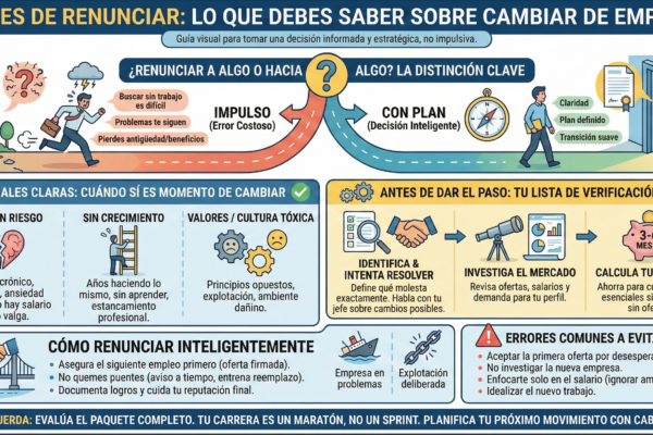 consejos antes de renunciar a tu empleo o trabajo