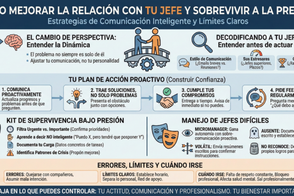 Cómo mejorar tu relación con tu jefe y manejar la presión laboral